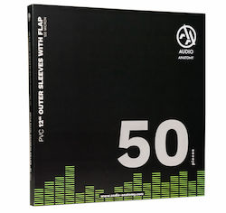 Audio Anatomy 50x 12" Pvc Flap Outer Sleeves 100 Micron
