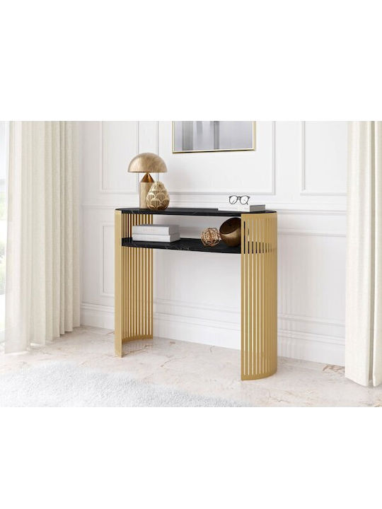 Sordore 134 Konsole Black Marble, Gold L100xB30...