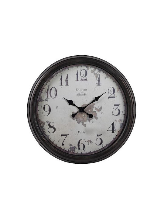 Antique Wall Clock Plastic Bronze 50.6x5.5cm