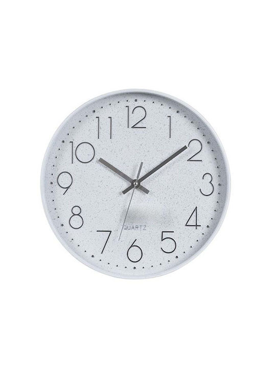 Wall Clock Plastic White 30x4.2cm