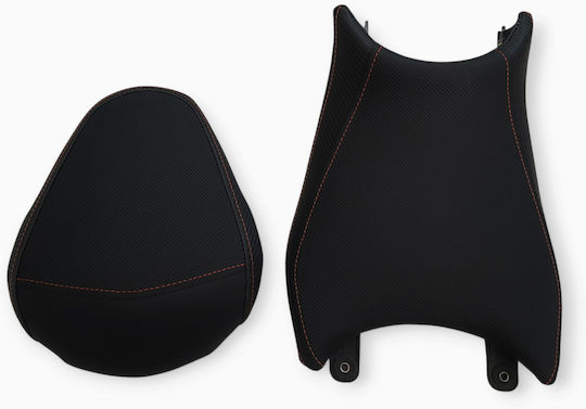 Ktm Duke200 '13 Anti-Slip Seat Cover Orange Stitches