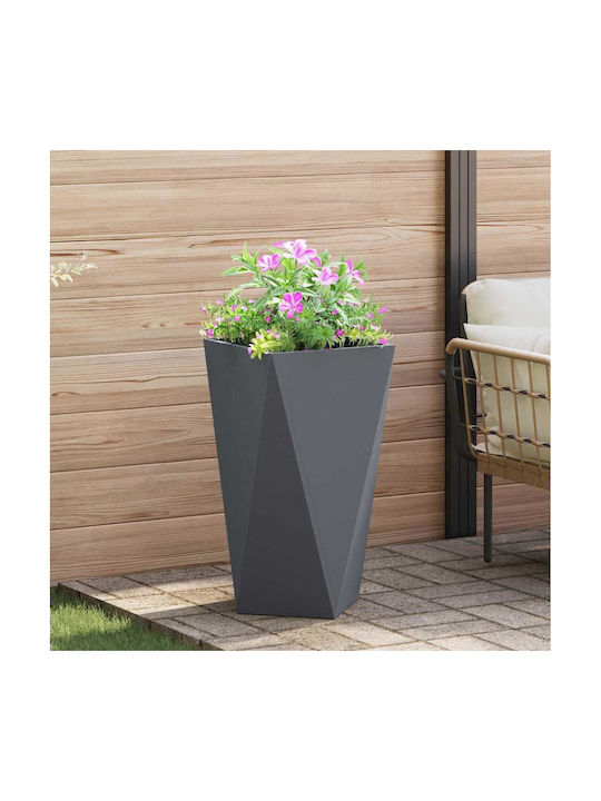 vidaXL Topf Metallisch Charcoal 40x40x75cm.