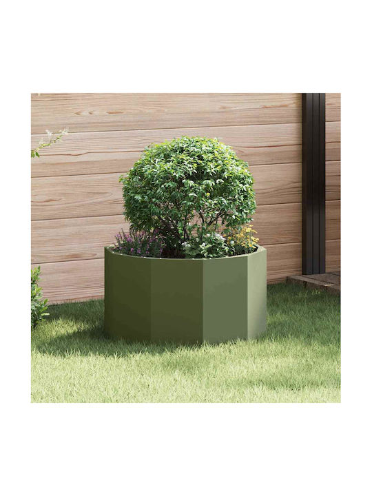 vidaXL Ghiveci Metal Verde 60x60x35cm.