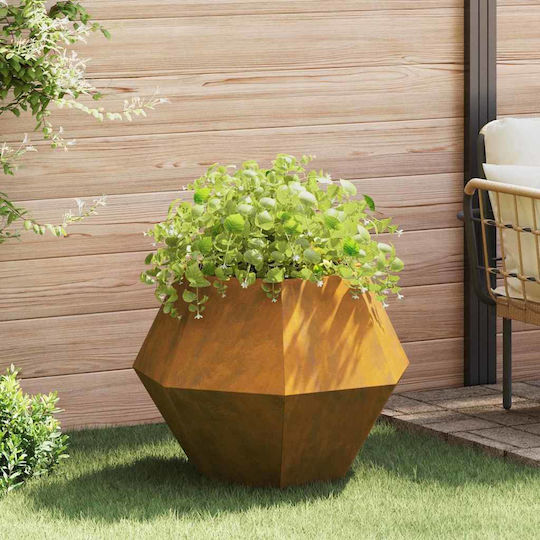 vidaXL Γλάστρα Μεταλλική Σκ Rusty 75x75x60εκ.