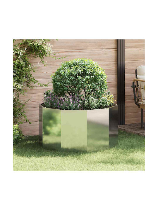 vidaXL Ghiveci Metal Silver 90x90x50cm.