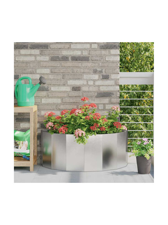 vidaXL Topf Metallisch Silver 90x90x35cm.
