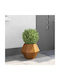 vidaXL Саксия Метал Rusty 50x50x40см.