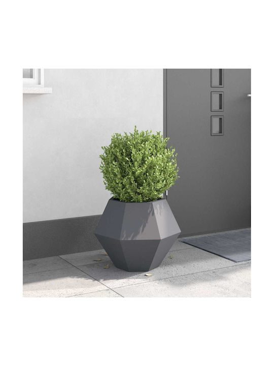 vidaXL Pot Metallic Charcoal 50x50x40cm.