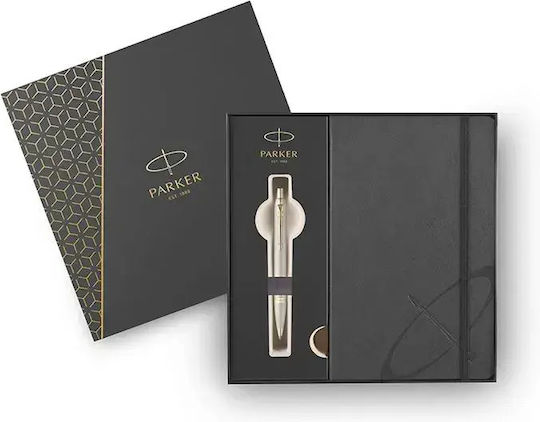Parker Pen Set I.m Monochrome Ballpoint Silver Notebook
