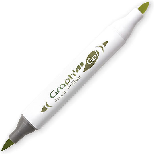 Acryl Marker Graph It Doppelspitze Pinsel Army 3235