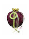 JK Home Decoration Jk Home Décor Pomegranate Flock Ceramic Burgundy 11cm