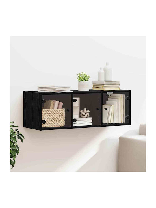 Wand Wohnzimmer Schrank aus Spanplatte Schwarze...