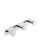 Bronze Art Triple Wall-Mounted Bathroom Hook Inox Silver