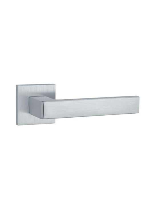 Finetto Lever Front Door with Rosette Right Αrt.842012 Silver