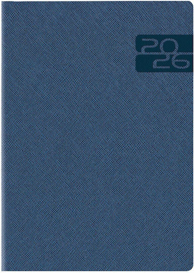 Θεοφύλακτος Ημερήσιο Ημερολόγιο Avenue Adria Color 2026 Blue 14.5x20.5 689e9.964