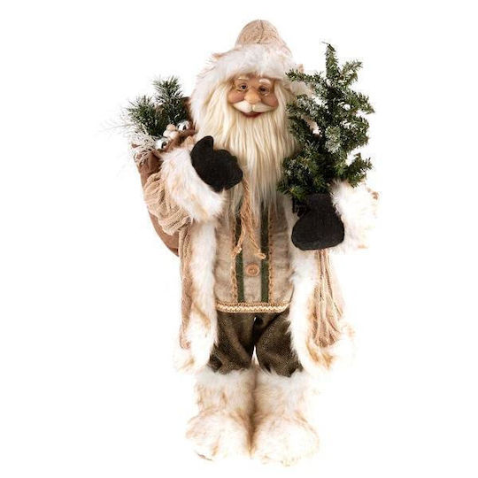 Dekorativer Weihnachtsmann Beige 80cm