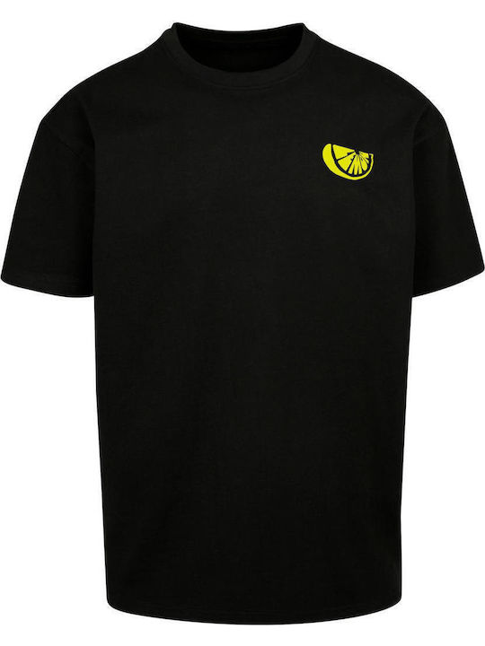 Wording Lemon Heavy Oversize Tee Black