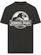 Jurassic Park Distressed Logo Oversize T-shirt Black