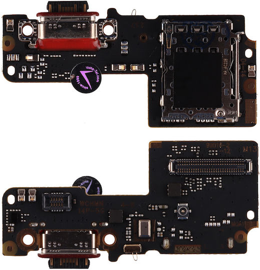 Xiaomi Redmi Note 14 Pro 5G Tip C Placă de Circuit Conector Încărcare+Jack Audio+Contact Antenă+Microfon 3p
