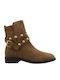 Suede Women's Ankle Boots Brown