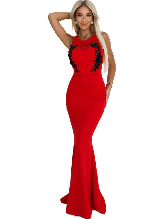 Numoco Maxi Dress for Wedding / Baptism Red
