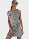 Bella Mini Evening Dress Open Back Black