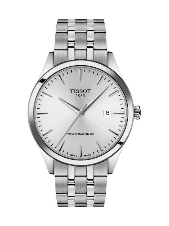 Tissot Classic Dream Powermatic 80 Men's Watch Battery with Silver Metal Bracelet