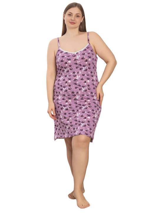 Asel Winter Women's Nightdress Lilac