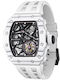 Tsar Bomba Men's Watch 44mm Automatic with White Rubber Strap