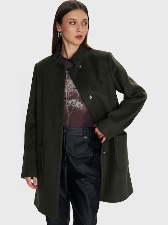 Women's Half Coat Green