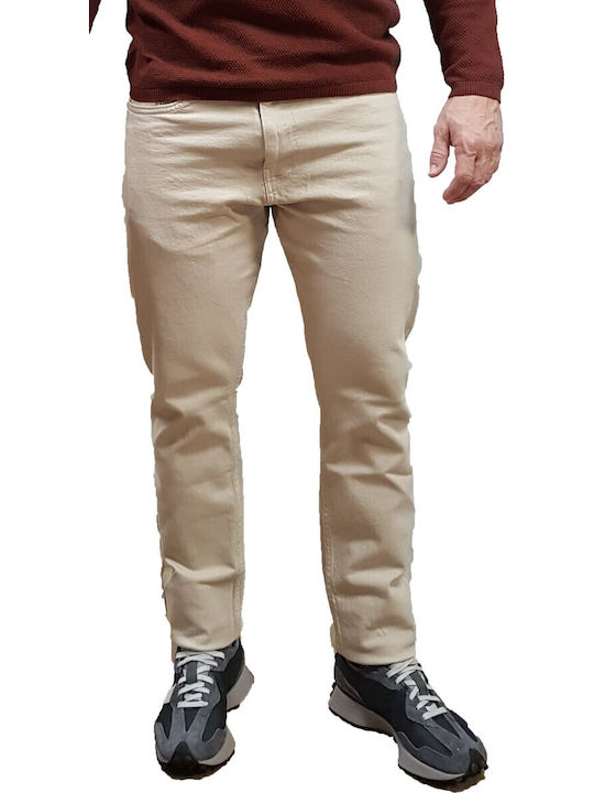 Indicode Pantaloni Chino cu Croială Slim Beige/...