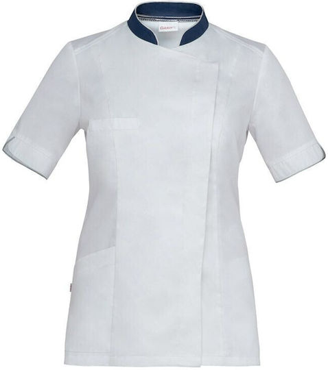 Giblor's Women's Short Sleeve Blouse Tania Luxsatin Blue