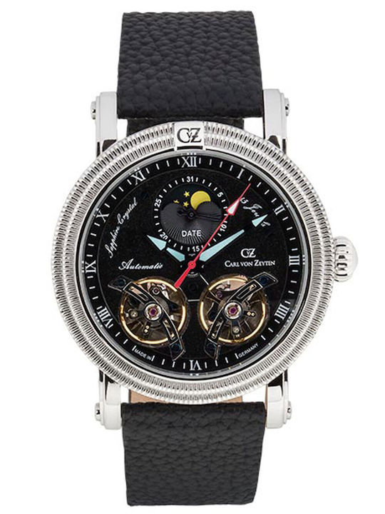Carl Von Zeyten Watch Automatic with Leather Strap Carl Von Zeyten Watch Automatic with Leather Strap