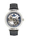 Carl Von Zeyten Ανδρικό Ρολόι 42mm Αυτόματο με Μαύρο Δερμάτινο Λουράκι