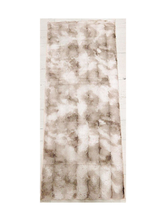 Kalogirou Home Σετ Χαλιά Κρεβατοκάμαρας Μάλλινα Καφέ Rabbit Fur Capuccino 3τμχ