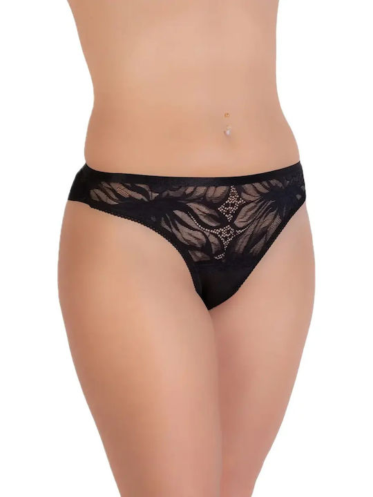 Women's Brazil with Lace Black