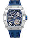 Tsar Bomba Men's Watch 44mm Automatic with Blue Rubber Strap