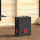 Vidaxl Chicken Feeder Black 32.5 X 20.5 X 43 Cm