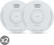 Alecto Sd110 X2 Φωτοηλεκτρικός Ανιχνευτής Καπνού Σειρήνα 85db Ειδοποίηση Χαμηλής Μπαταρίας Συσκευασία 2 Τεμαχίων