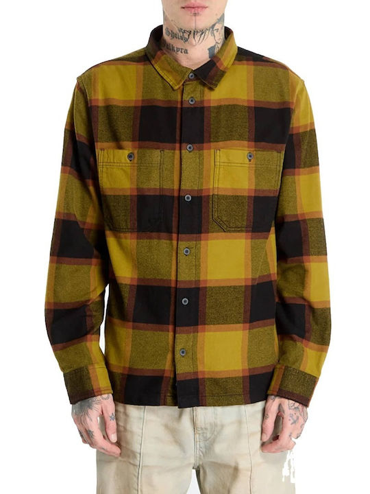 Vans Long-sleeved Flannel Shirt Checked Burnt G...