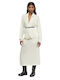 Long Women's Knitted Cardigan Beige
