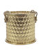 General Trade Dekorativer Korb Korbweide mit Griffen Gold 23.5x23.5x21cm