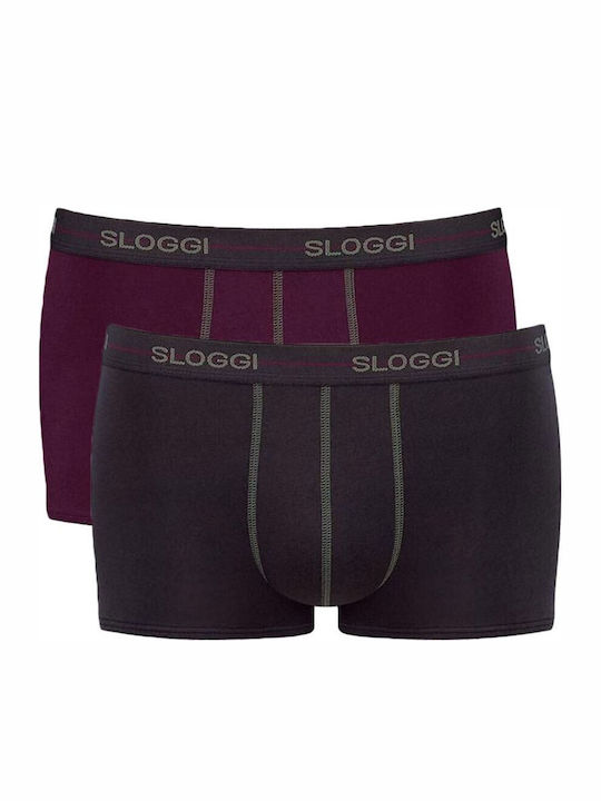 Sloggi Start Hipster Herren Boxershorts Bordeau...