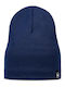 Beanie Unisex Fleece Σκούφος Πλεκτός σε Navy Μπλε χρώμα