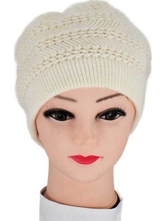 Beanie Feminin Căciulă Tricotat în culoarea Alb
