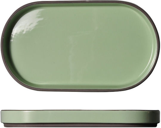 Prestige Servierplatte Oval aus Porzellan Grün 1Stück