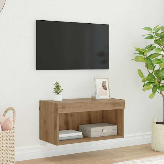 TV-Ständer mit LED-Beleuchtung Artisan Eiche M60xT30xH30cm
