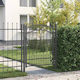 vidaXL Metallisches Gartentor in Grau Farbe 1.25x1.03m