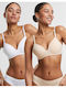 Ladies Basic Padded Bra 2-pack White+nude