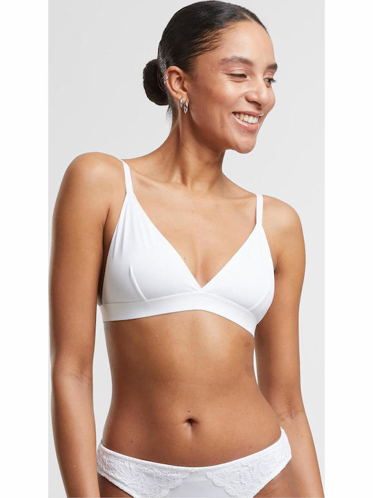 Ladies Basic Unpadded Bralette 2-Pack White+White
